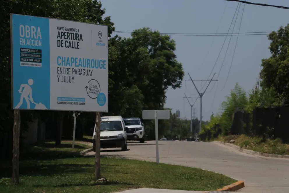 Se abrió la calle Chapeaurouge, un nuevo camino en San Miguel