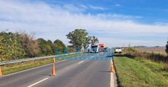 Ruta 5 con circulación asistida a la altura de Alberti por trabajos en el cableado de alta tensión