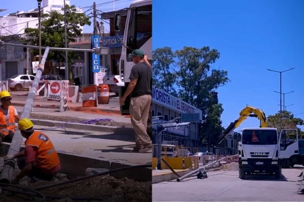 Tres de Febrero: avanzan las obras de la nueva parada del metrobus sobre la Ruta 8