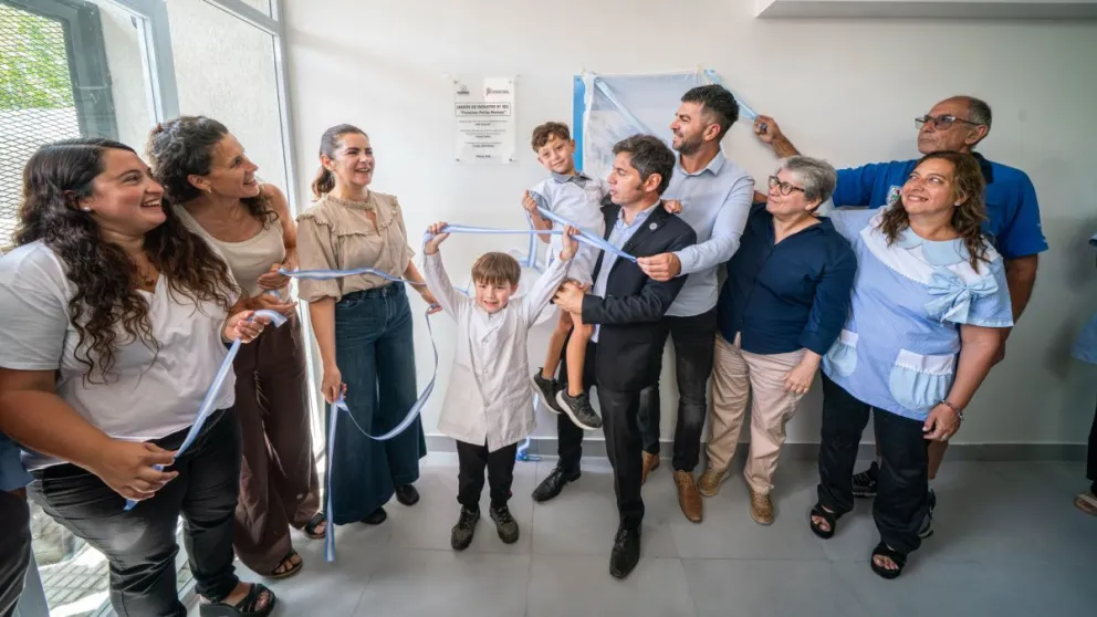 Kicillof y Fernández inauguraron el nuevo edificio del Jardín N°932
