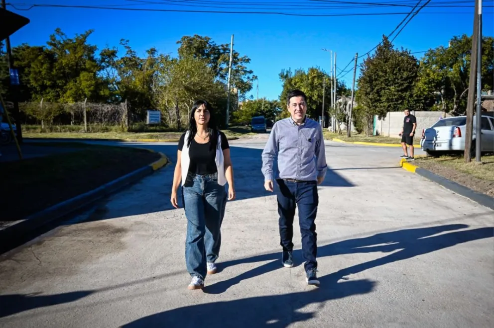 Nardini habilitó una nueva pavimentación en Ing. Adolfo Sourdeaux