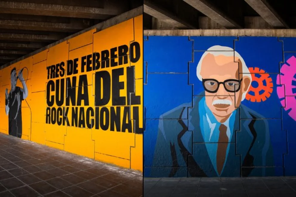 Nuevo mural en Tres de Febrero que rinde homenaje a su identidad cultural y musical