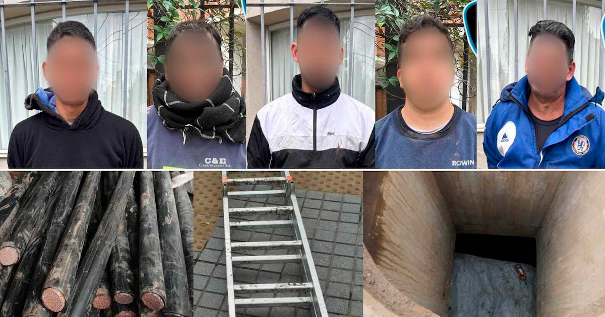 Cinco detenidos tras persecución por robo masivo de cables de cobre en Villa Devoto