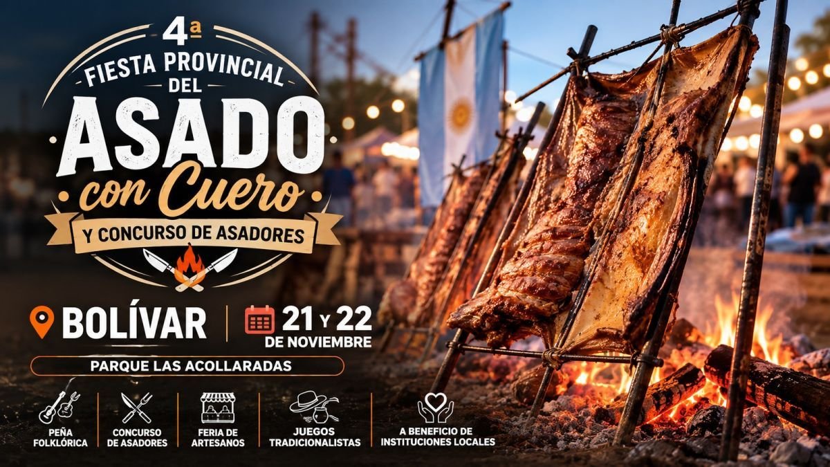 Bolívar se prepara para la 4ª Fiesta Provincial del Asado con Cuero