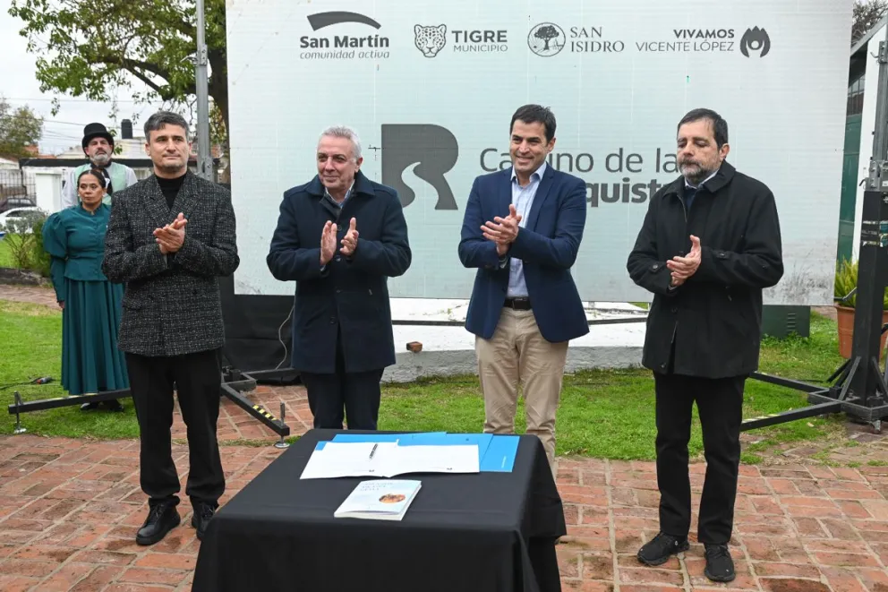 Zamora, Moreira y Lanús firmaron el convenio “Camino de la Reconquista”