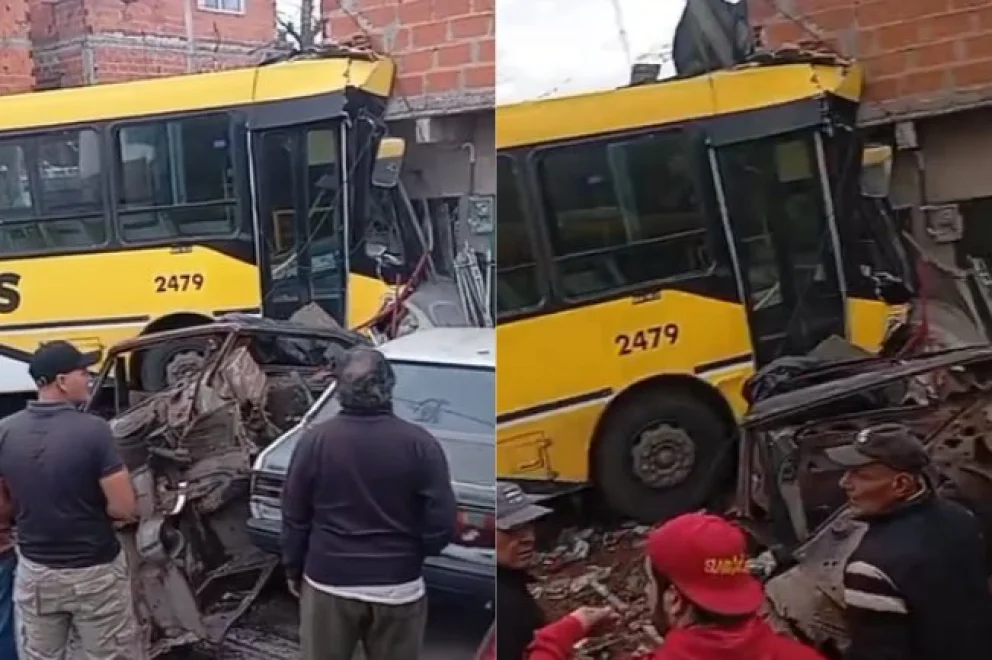 Un colectivo se incrustó contra una vivienda en el Conurbano: no hubo heridos de gravedad