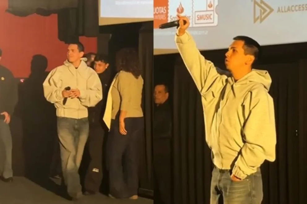 Milo J estrenó "La Jangada" en cines y cayó de sorpresa a una función: "Espero que los disfruten"
